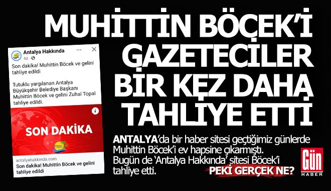 Antalyalı gazeteciler Muhittin Böcek'i tahliye etmekten bıkmadı