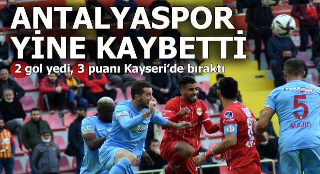 Antalyaspor yine puan kaybetti