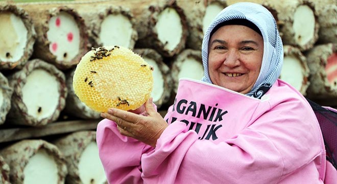 Arıcılıkla 3 çocuğunu okuttu