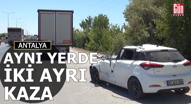 Aynı yerde iki ayrı kaza