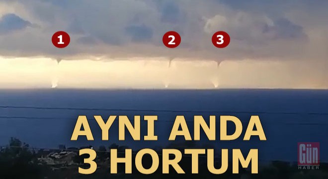 Aynı anda, aynı hizada 3 hortum birden...