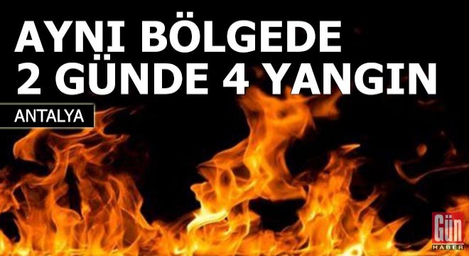 Aynı bölgede 2 günde 4 yangın