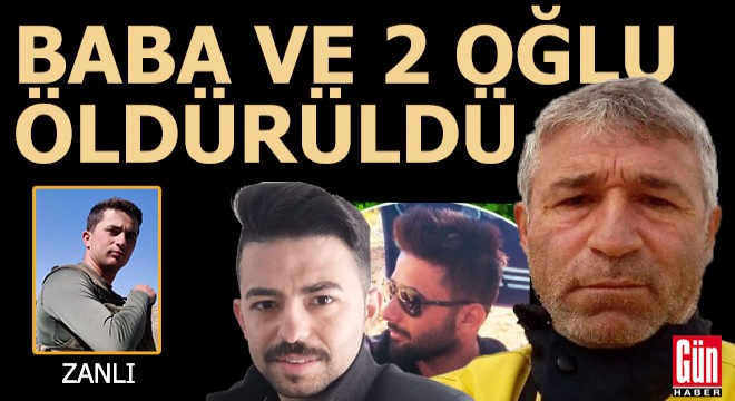 Baba ve 2 oğlu yemek sofrasında öldürüldü