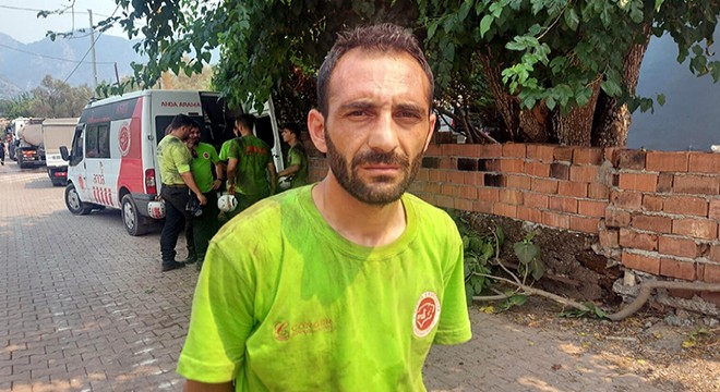 Babasını toprağa verdi, söndürme çalışmaları için Marmaris'e koştu