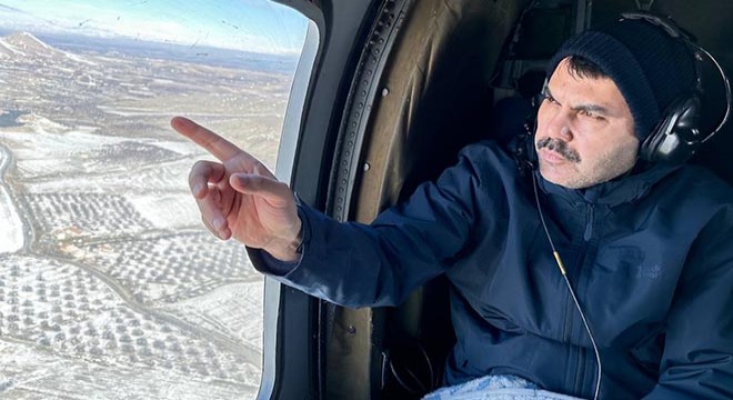 Bakan Kurum, Malatya'yı havadan inceledi