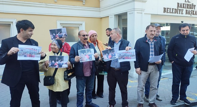 Bakırköy Belediyesi önünde eylem