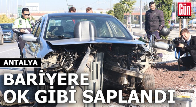 Bariyer, motor kısmından girip kapıdan çıktı