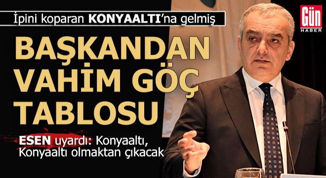 Başkan Esen Konyaaltı ndaki göç tehlikesine dikkat çekti