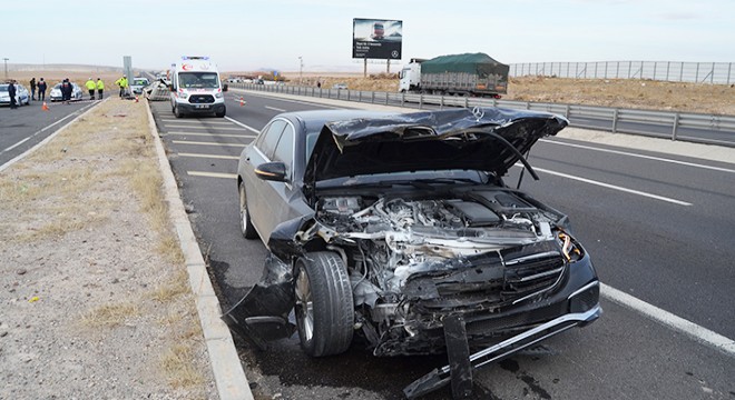 Belediye başkanının otomobili kaza yaptı