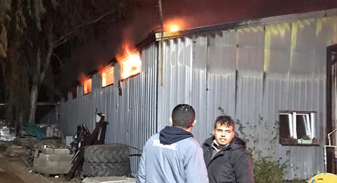 Belek'teki 5 yıldızlı otelin atölyesinde yangın