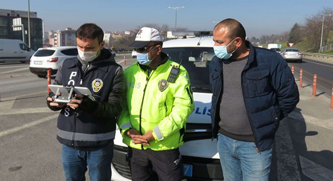 Beykoz da drone destekli trafik denetimi