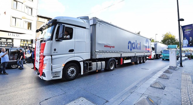 Beyoğlu'ndan Antalya'ya iki TIR yardım malzemesi gönderildi
