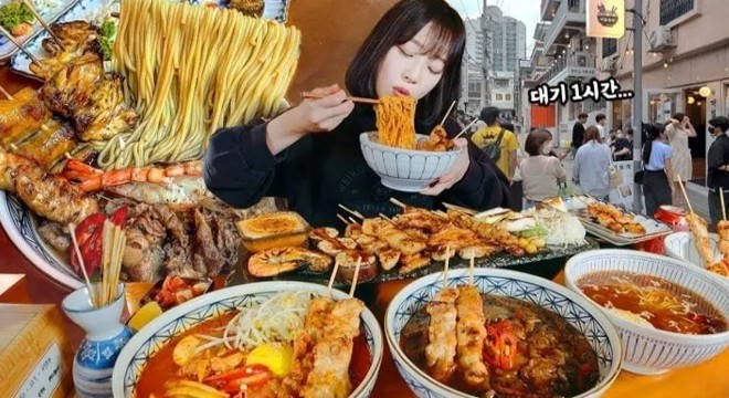 Bir oturuşta 240 suşi yiyor ama hala 50 kilo