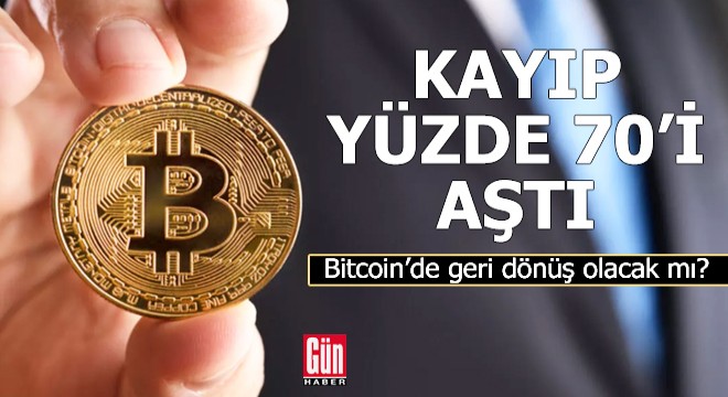 Bitcoin de kayıplar yüzde 70 i aştı