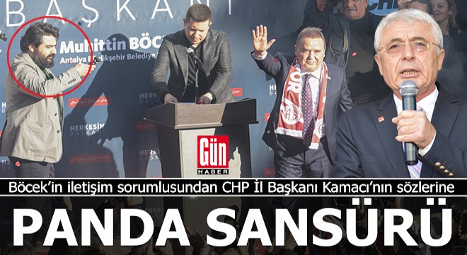 Böcek in adamı, CHP il başkanını sansürledi