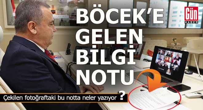 Böcek in masasına gelen bilgi notunda neler yazıyor?