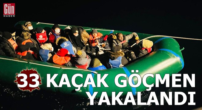 Bodrum'da 33 kaçak göçmen yakalandı