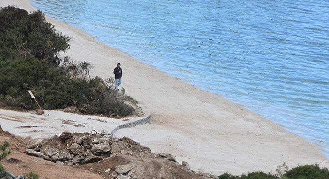 Bodrum'da sahile beyaz kum döken firmaya işlem