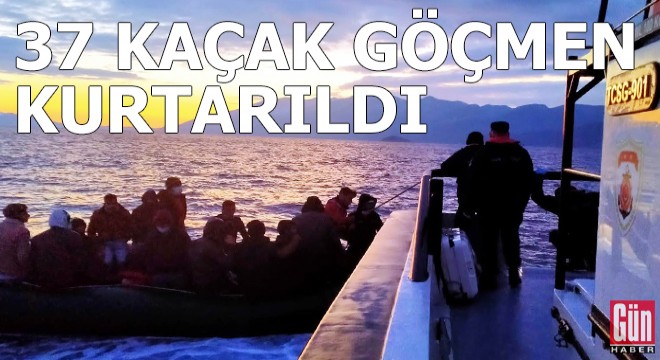 Bodrum açıklarında 37 kaçak göçmen kurtarıldı