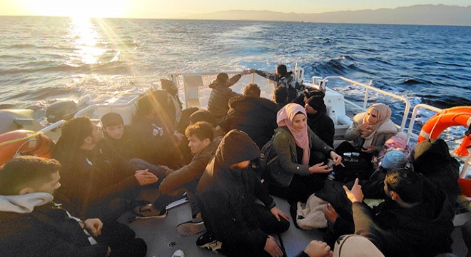 Bodrum açıklarında 57 kaçak göçmen yakalandı