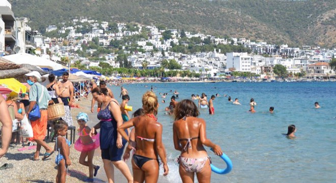 Bodrum da bayram tatili yoğunluğu