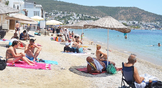 Bodrum sahillerinde yoğunluk