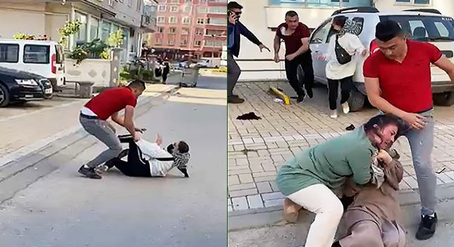 Boşanan çiftin yakınları arasında mal bölüşme kavgası çıktı