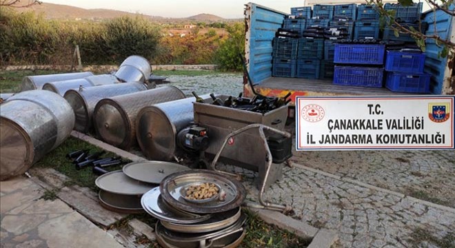 Bozcaada'da 7 bin 584 litre sahte şarap ele geçirildi