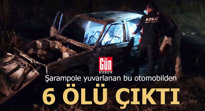 Bu otomobilden 6 ölü, 1 yaralı çıktı