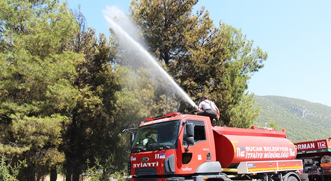 Bucak’ta izmaritten çıkan yangın söndürüldü