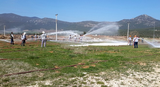 Bucak ta orman yangını tatbikatı