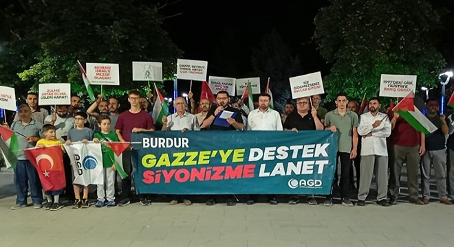 Burdur da İsrail protestosu