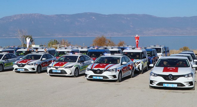Burdur da emniyet teşkilatına 56 yeni araç