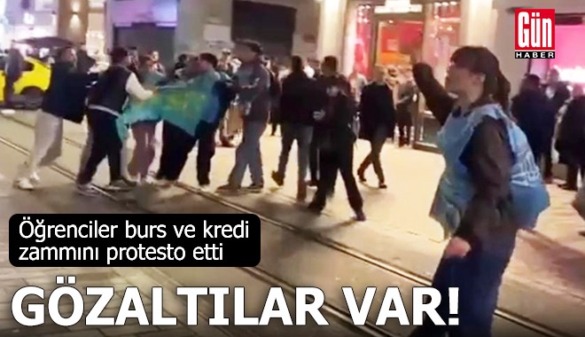 Burs ve kredi zammını protesto eden öğrenciler gözaltına alındı