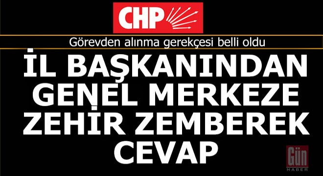 CHP'de il başkanının görevden alınma gerekçesi bakın neymiş?..