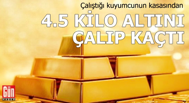 Çalıştığı atölyeden 4.5 kilogram altın çaldı; ikiziyle kaçtı