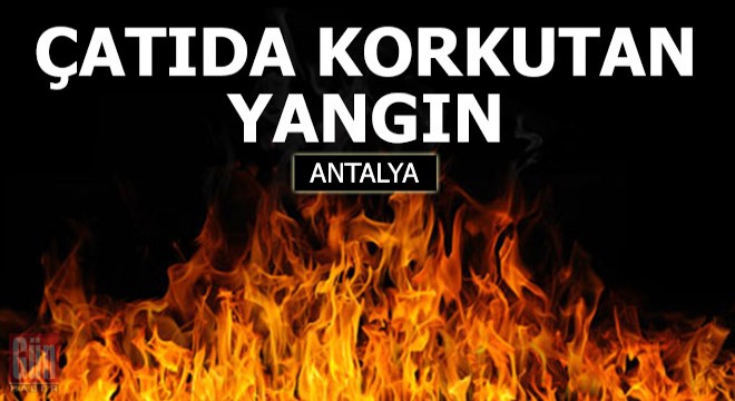 Çatıda korkutan yangın