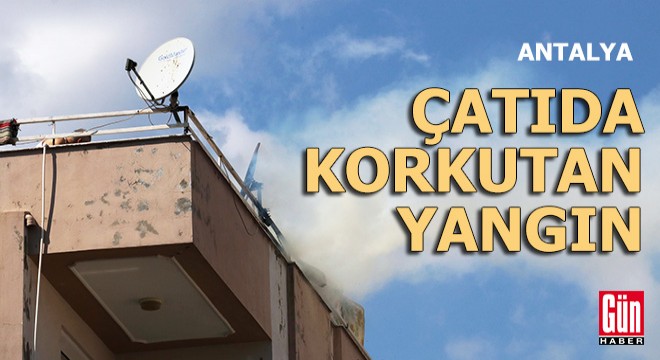 Çatıda korkutan yangın