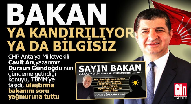 Cavit Arı; Bakan ya kandırılıyor ya da bilgisiz