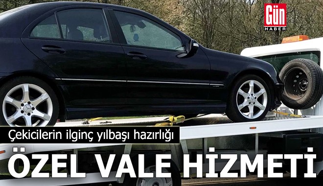 Çekicilerin ilginç yılbaşı hazırlığı