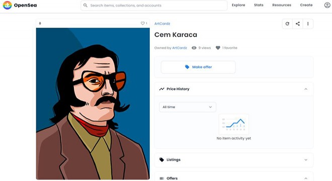 Cem Karaca’nın NFT portresine mahkeme engeli