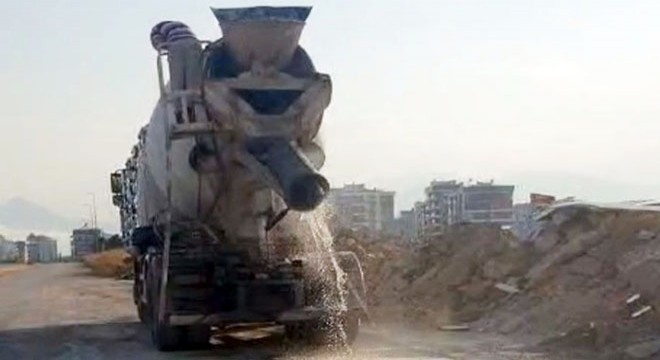 Çevreyi kirleten beton mikserine 200 bin TL ceza