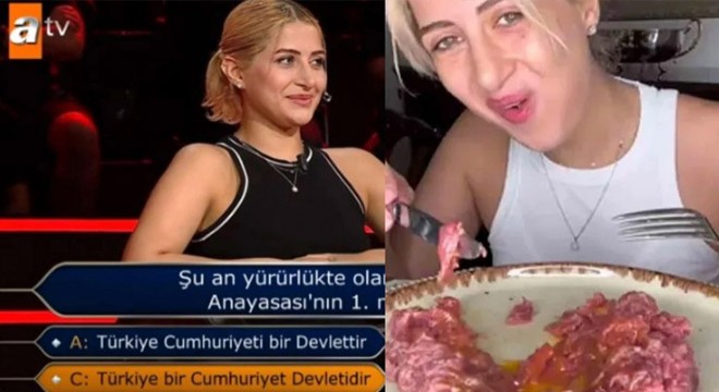 Çiğ et yiyen fenomen Kim Milyoner Olmak İster e katıldı