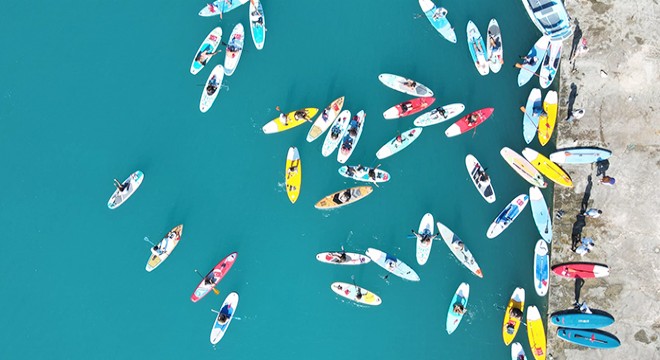 Demre'de Sup Board Sprint Yarışları yapıldı