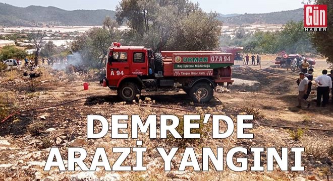 Demre'de arazi yangını