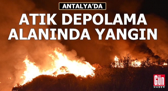 Demre'de atık depolama alanında yangın