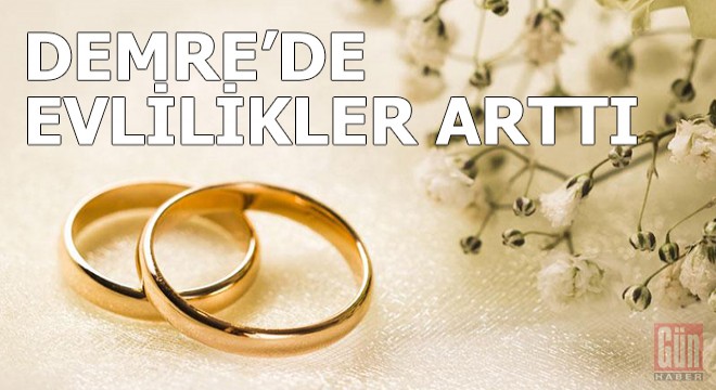 Demre'de evlilikler arttı