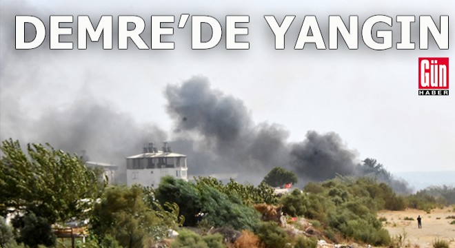 Demre'de sazlık yangını