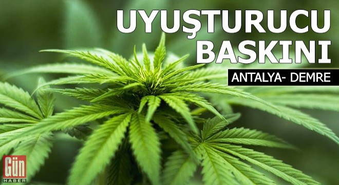 Demre'de uyuşturucu baskını