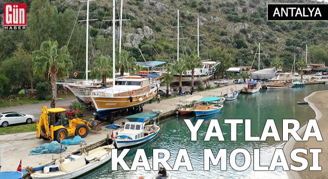 Demre'de yatlara 'kara molası' başladı